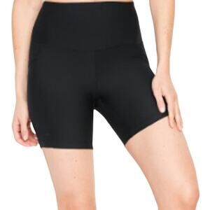 Old Navy Active High Rise PowerSoft Side-Pocket Biker Shorts Athletic Black XS